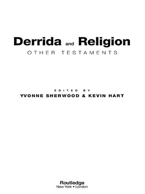 cover image of Derrida and Religion